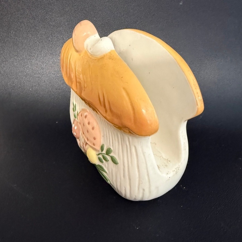 Vintage Ceramic Mushroom Napkin Holder Retro Cottagecore Kitchen - Picture 7 of 11